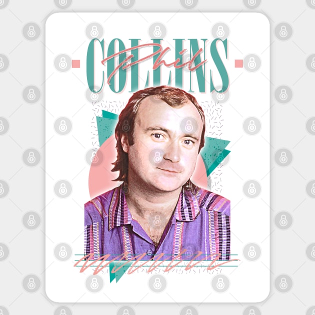 Phil Collins /// Retro 80s Aesthetic Fan Design Sticker by DankFutura